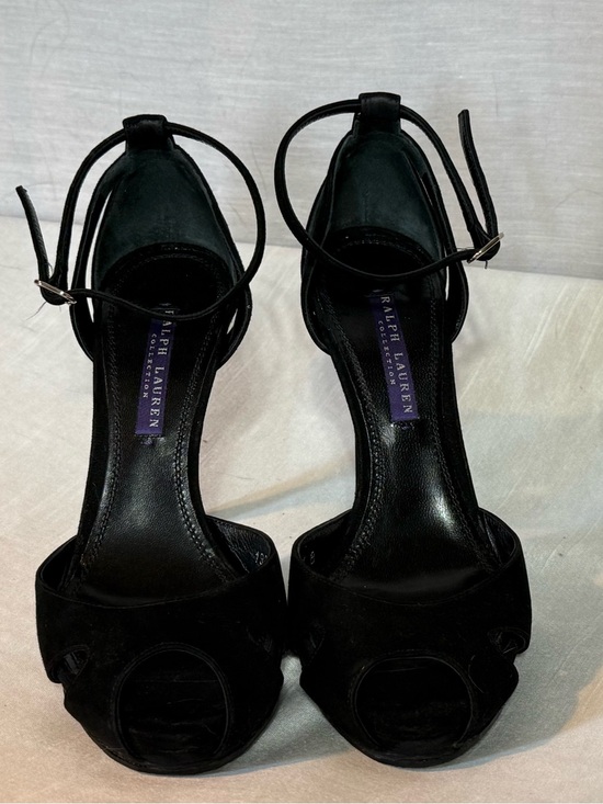 Ralph Lauren Purple Label Shoes - Ralph Lauren Purple Label Black Suede Ankle Strap Heels 37.5